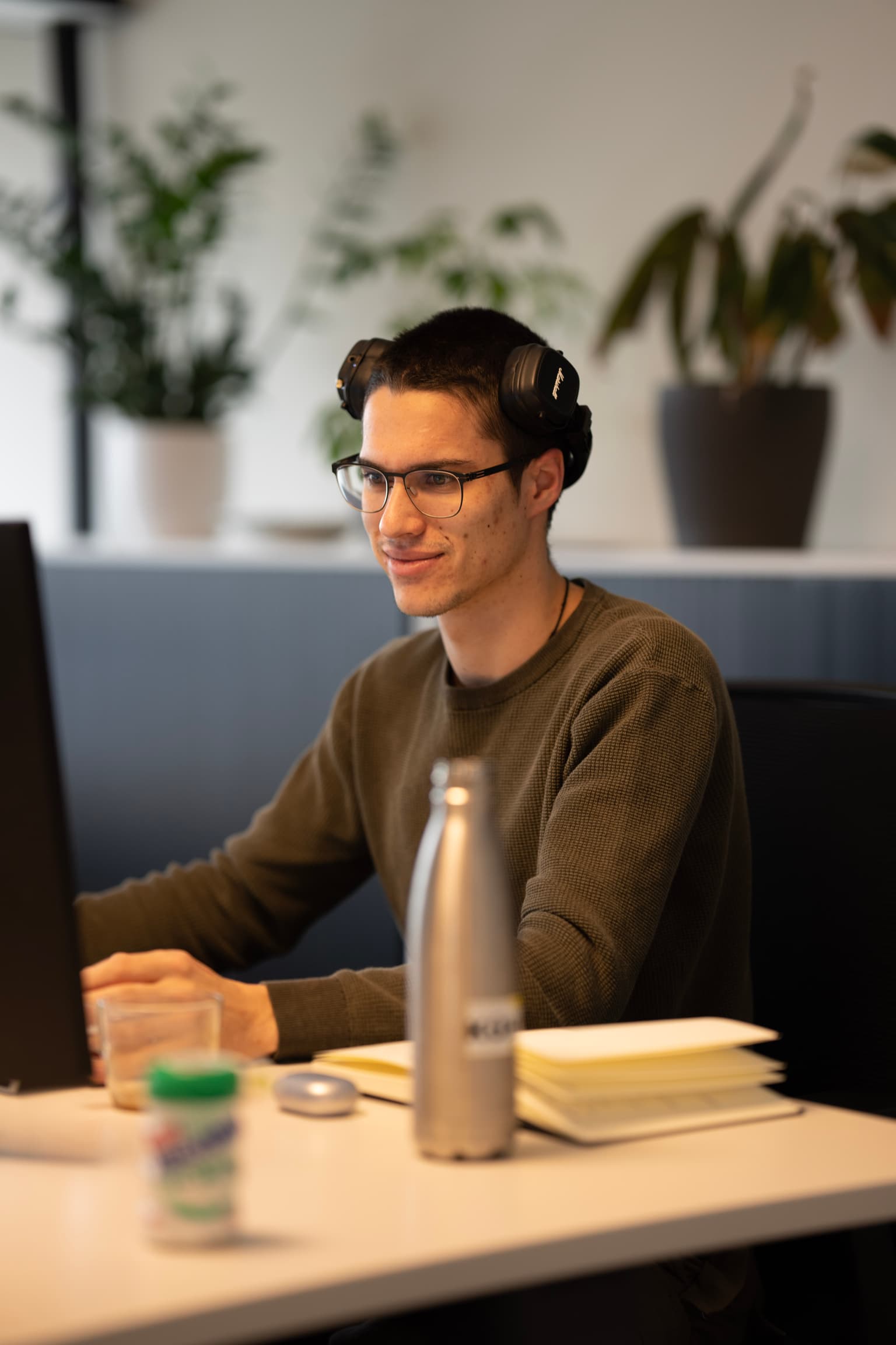 Alain Fischli am Arbeiten